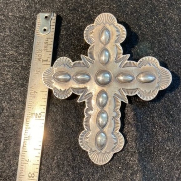 Native American Sterling Silver Cross/Pendant - Picture 5 of 7